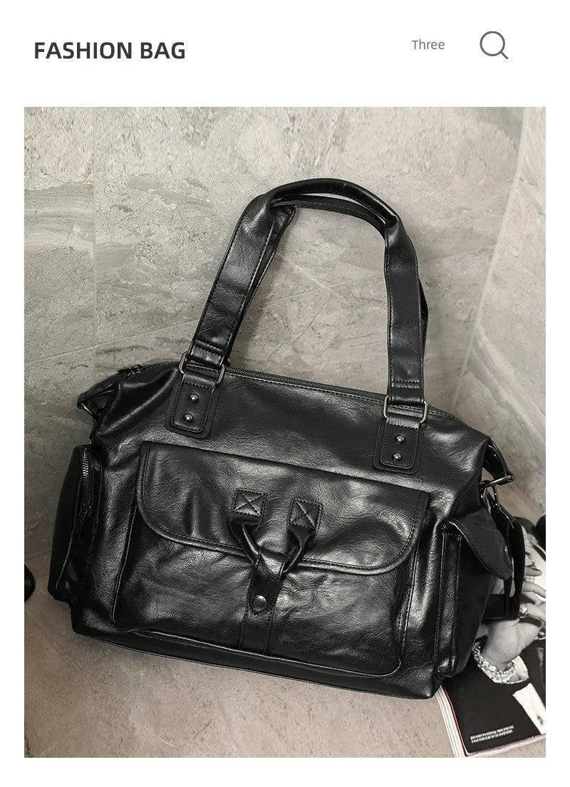 New Arrival Large Capacity Mens Business Leather Backpack