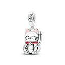 Sterling Silver Charm Fortune Cat