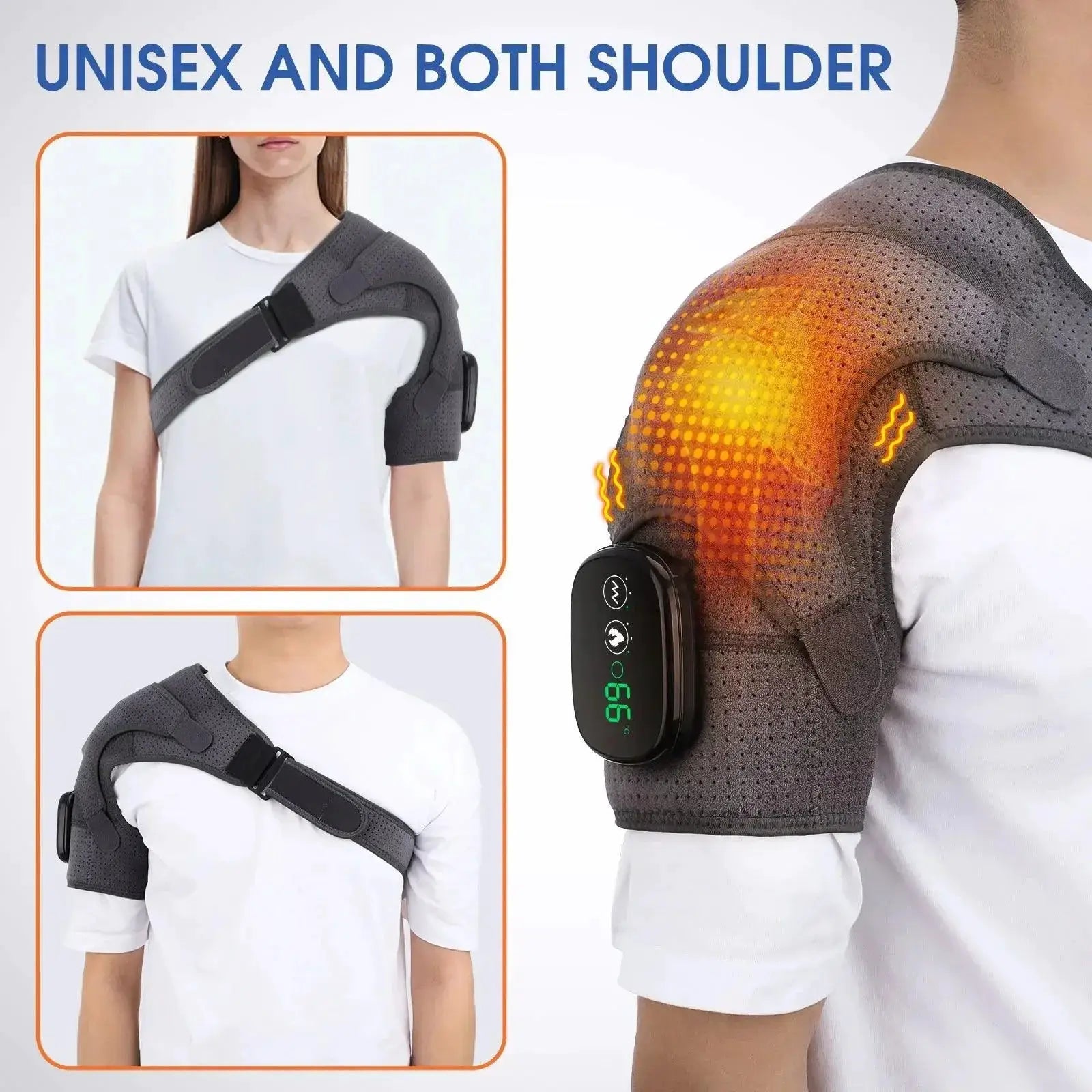 Electric Heating Shoulder Massager With Vibration Belt