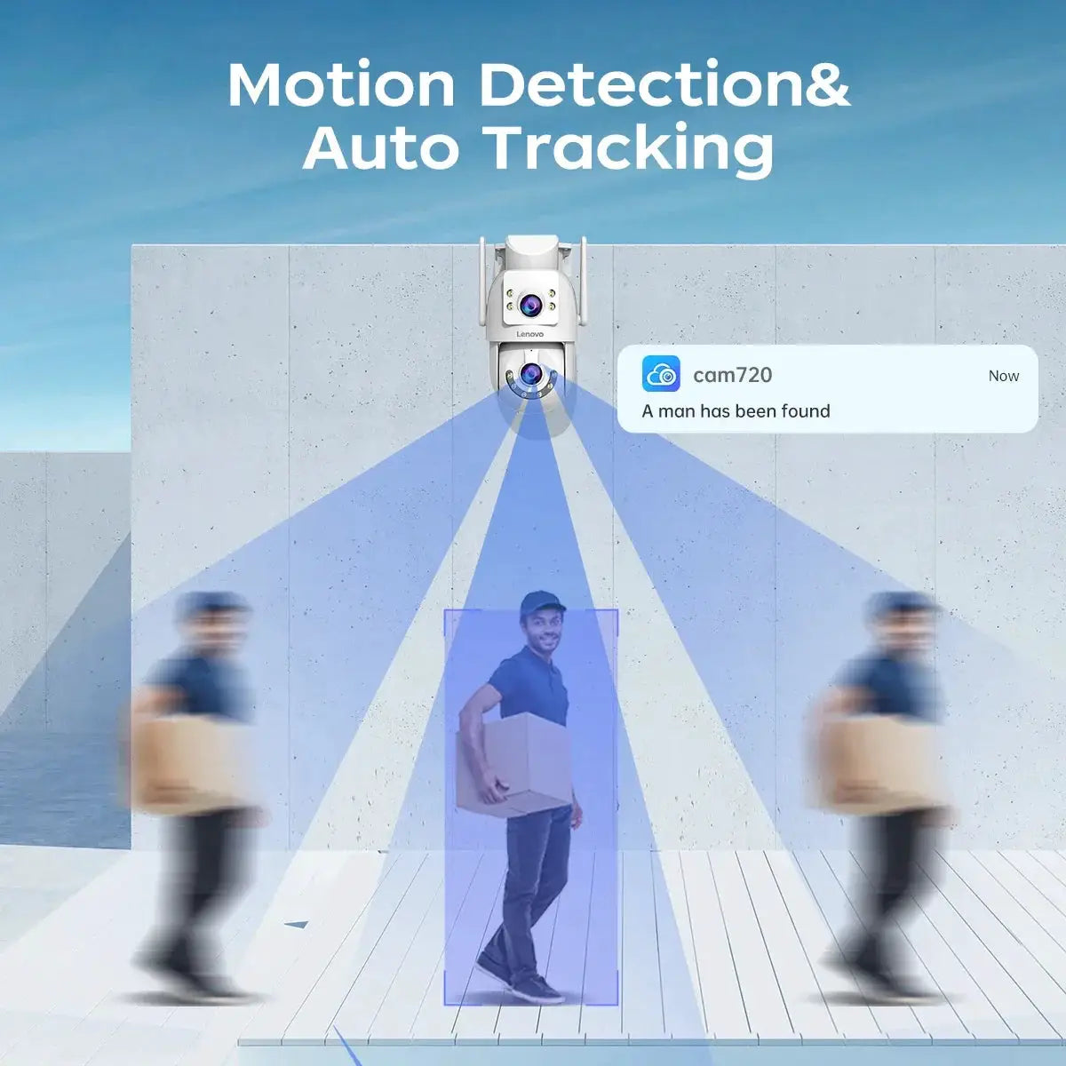 Lenovo 4K Outdoor WiFi Surveillance Camera Dual Lens PTZ IP - OurLum.com