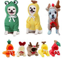 Cute Fruit Dog Hoodies for Small Dogs in Warm Fleece
