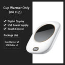 Luckima USB Coffee Mug Warmer With 3 Temperature Settings Keeps Beverages Warm