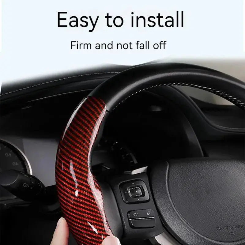 Carbon Fiber Leather Steering Cover For Enhanced Control