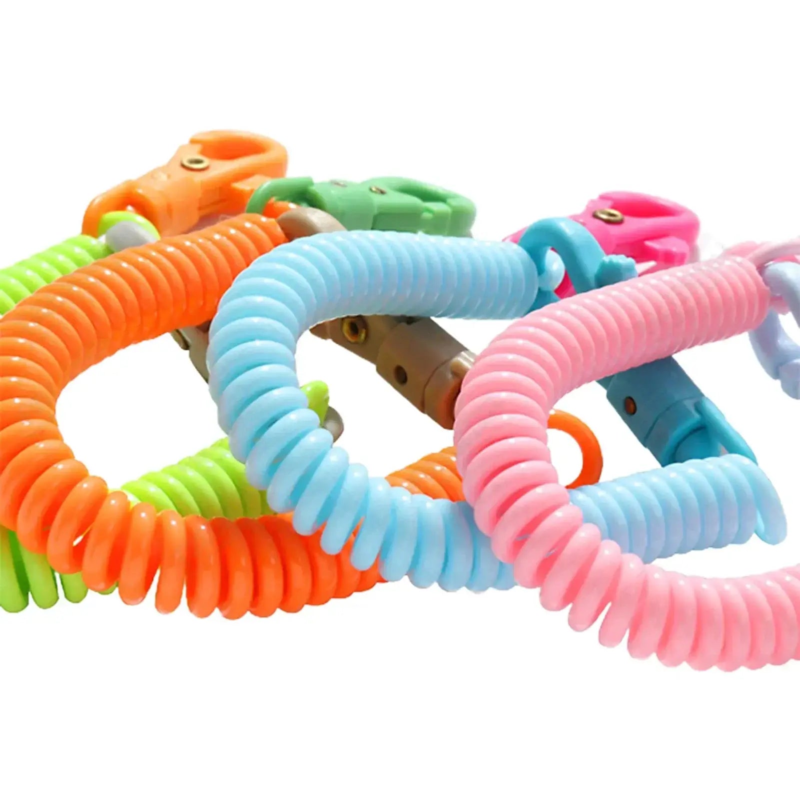 Coil Springs Keychain Stretchy Spiral Coil Holder Durable