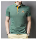 New Summer Korean Embroidered Polo Shirt Men's Luxury Top