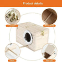 Wood Bird Nest Box for Parrots Breeding