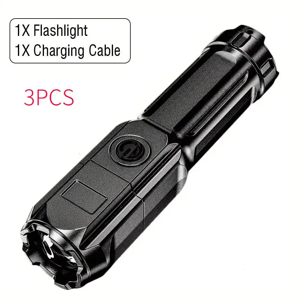 Portable UV Flashlight UV395NM Zoomable ABS Torch 3 Modes Camping Ultraviolet Flashlights For Pet Stacks Fluorescent Detection
