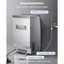 SucceBuy Commercial Ice Maker Machine Stainless Steel Ice Maker