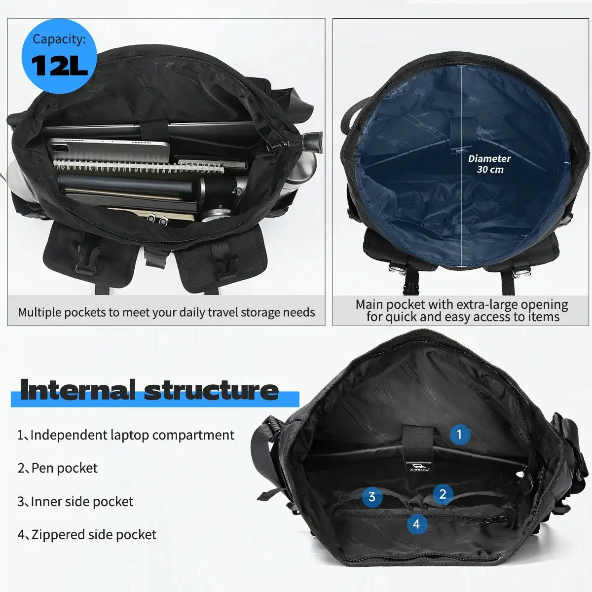 Tigernu Fashion Shoulder Bags For Men Crossbody Bags Male Expandable Bags 13.3inch Laptop Bag Messenger Bag Boys Handbag Sling