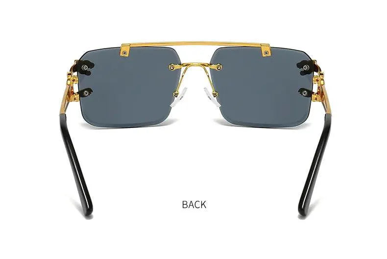 Rimless Square Sunglasses for Men and Women Fashion