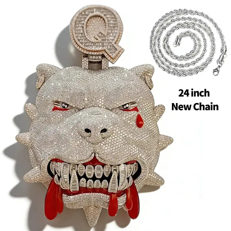 Bulldog Hip Hop Pendant Necklace — product image 6