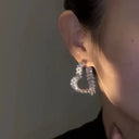 Zircon Leaf Earrings for Women Sparkle