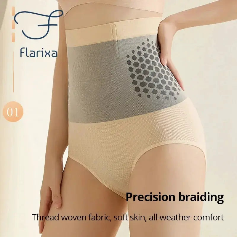 Flarixa Seamless Panties Women High Waist Tummy Control