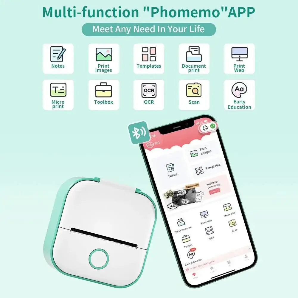 Portable Wireless Mini Sticker Printer For On The Go