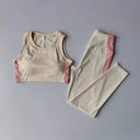 Yoga Set Women High Waist Leggings Breathable