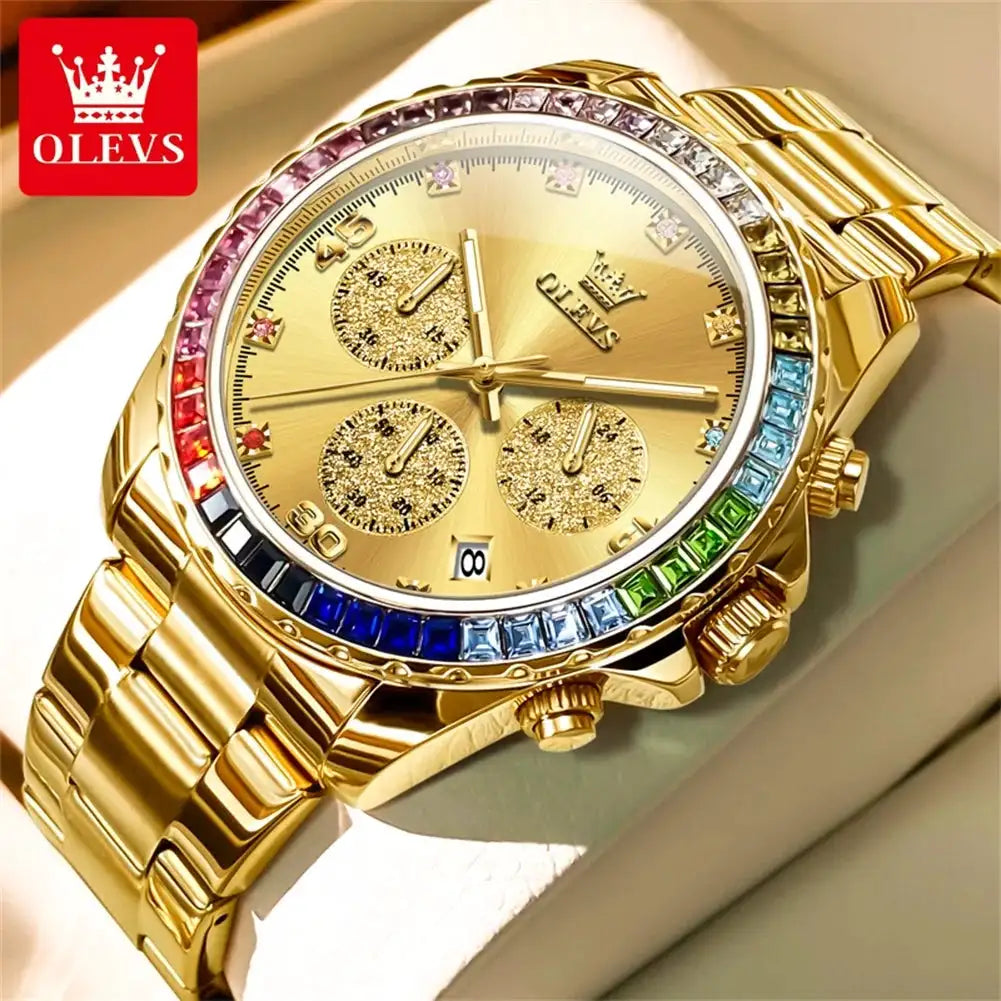 Olevs Men Rainbow Dial Quartz Watch — product image 9