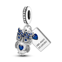 Silver Plated Charm Graduation Campus