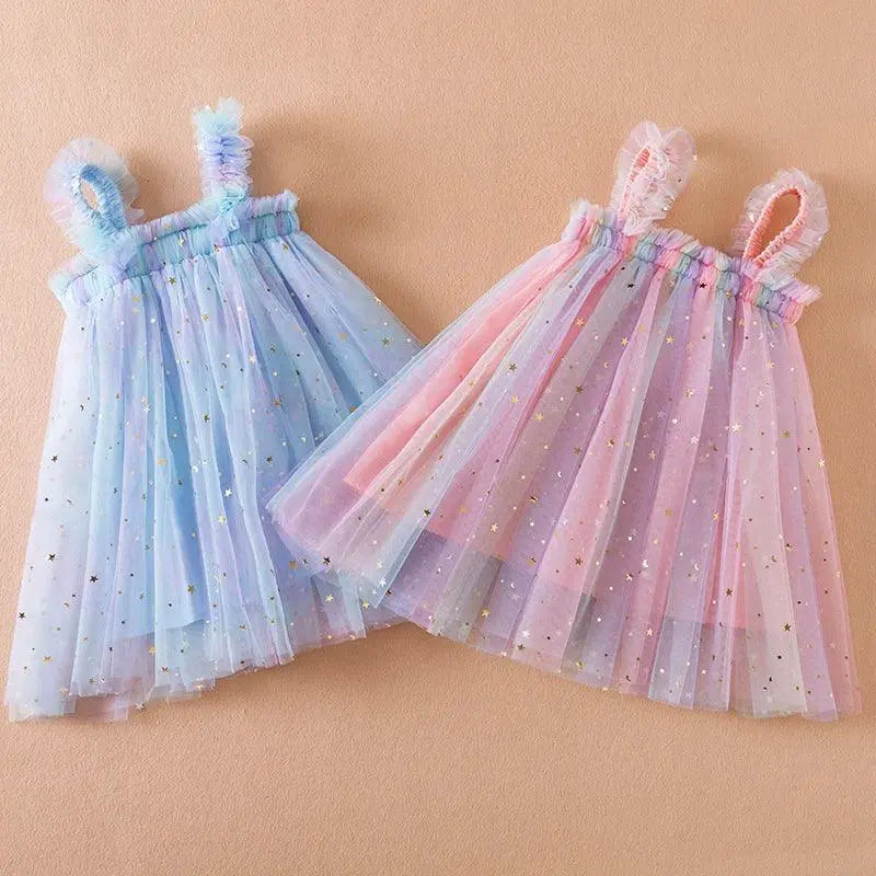 Rainbow Sequins Princess Dress Sparkling Tutu Set For Party