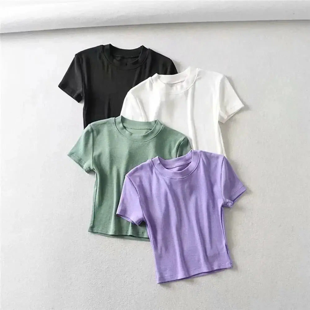 Breathable Women's Crop Top for Gym — product view 18