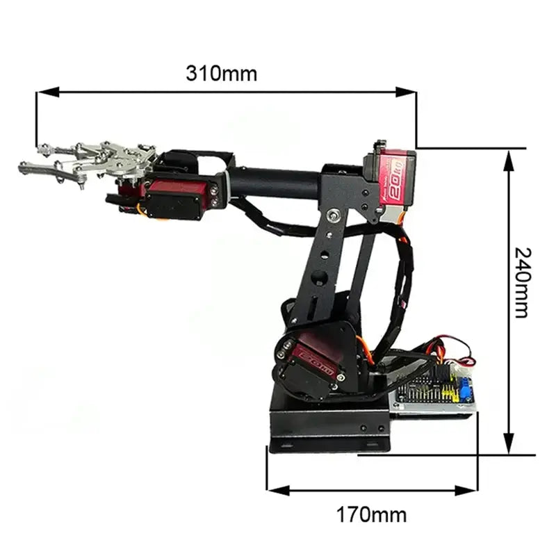 PS2 Control 6 DOF Robotic Arm Gripper Claw For Arduino STEAM DIY Manipulator