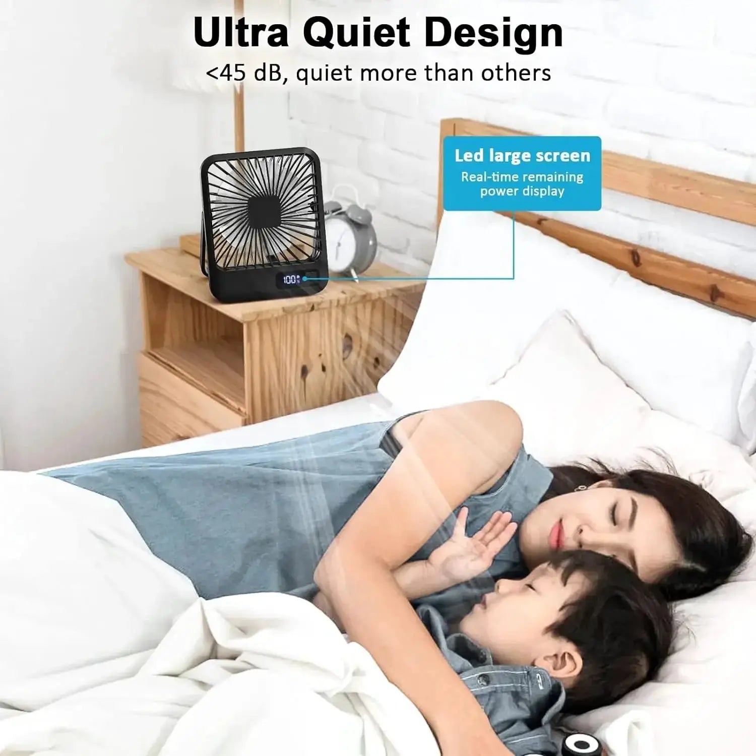 Desk Fan Portable USB Rechargeable 180 Degree Tilt Quiet - OurLum.com