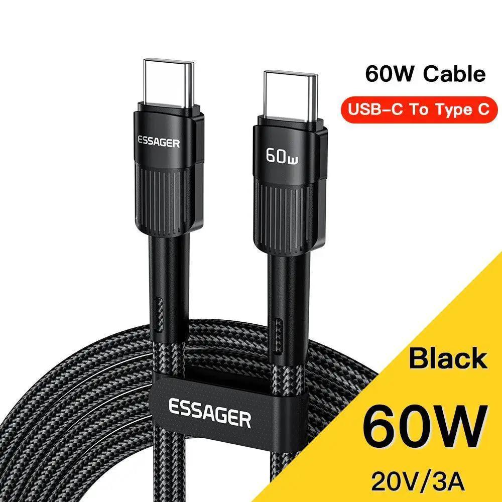 Essager USB C PD Fast Charging Cable 3M Data Transfer