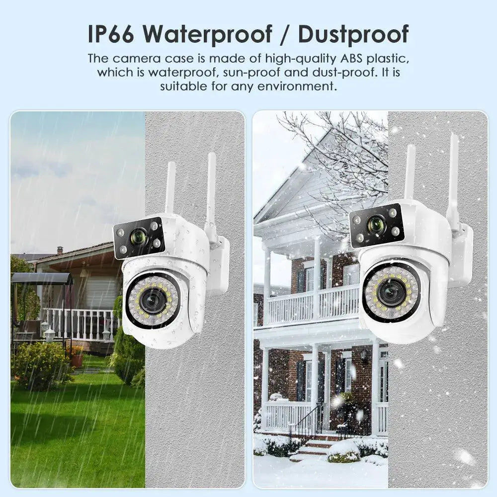 2.4G And 5G PTZ WiFi Camera Dual Lens For Home Security