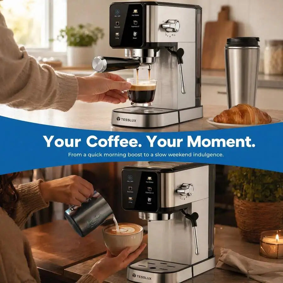 Semi-Automatic Espresso Machine Bar, Dual Boiler System, LCD — product view 6