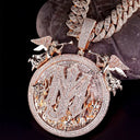 Gold Rose Gold Plated Cubic Zirconia Hip Hop Charm Fire