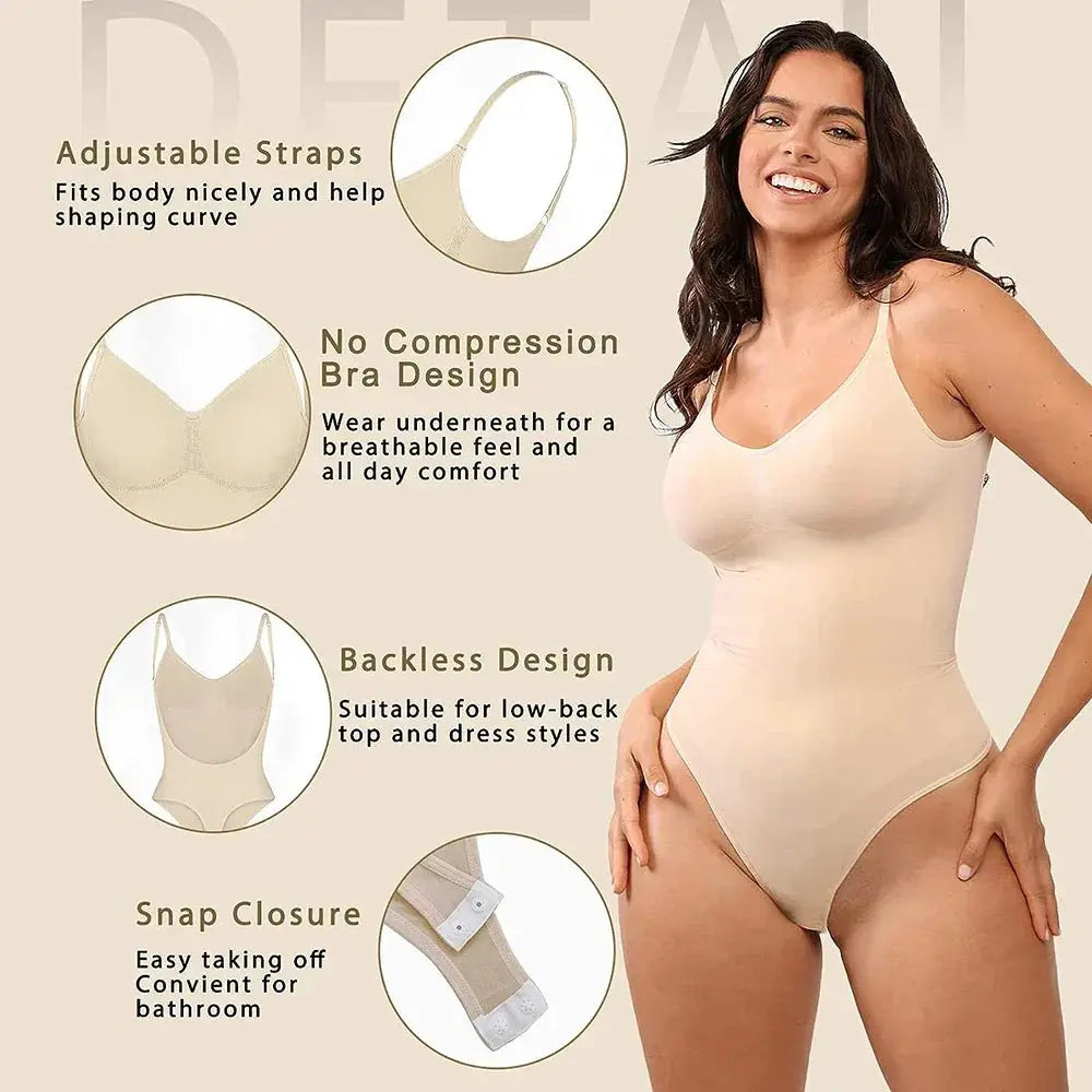 Backless Shapewear Bodysuit For Women Tummy Control