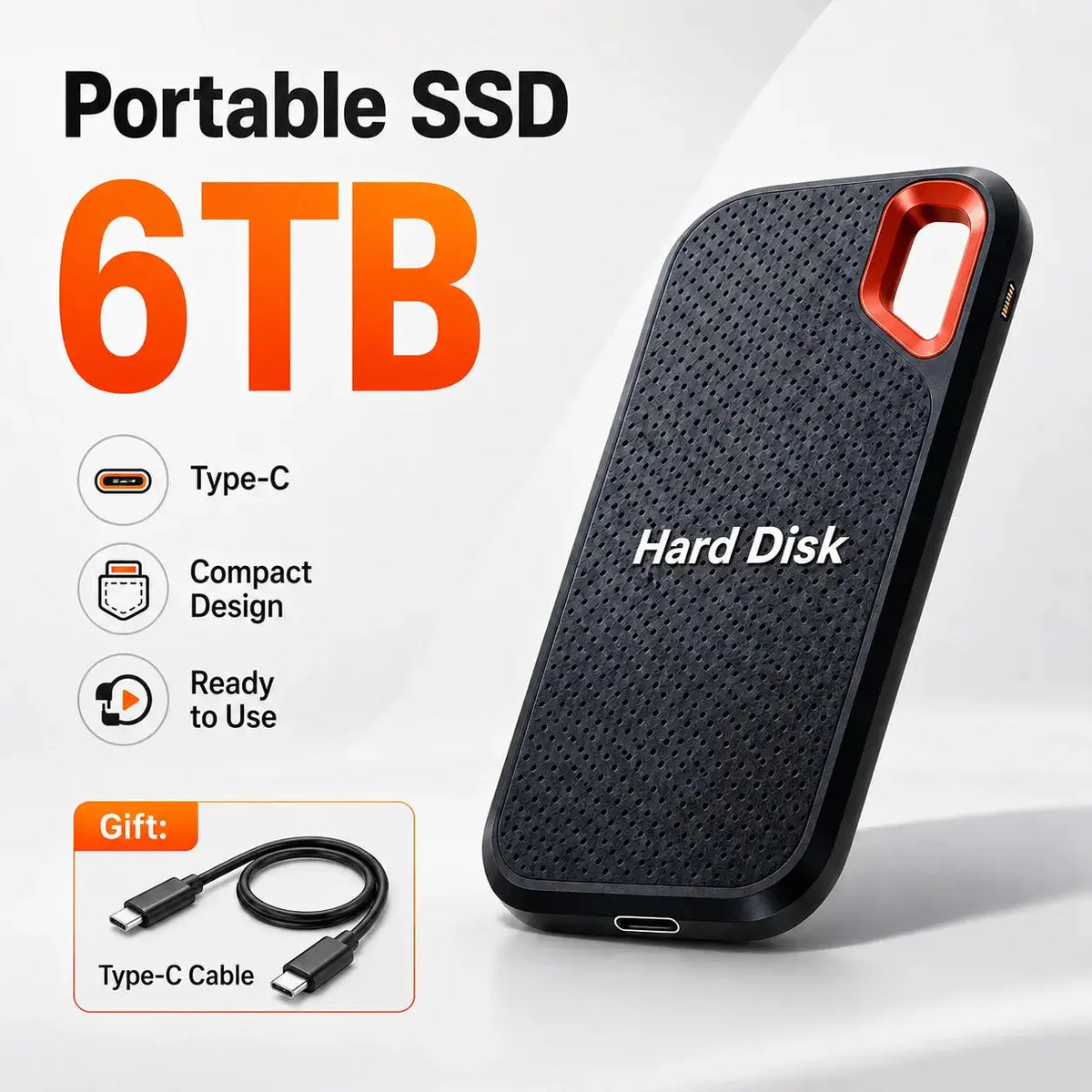 High Speed External Hard Drive Portable SSD USB Type-C Mobile — product view 14