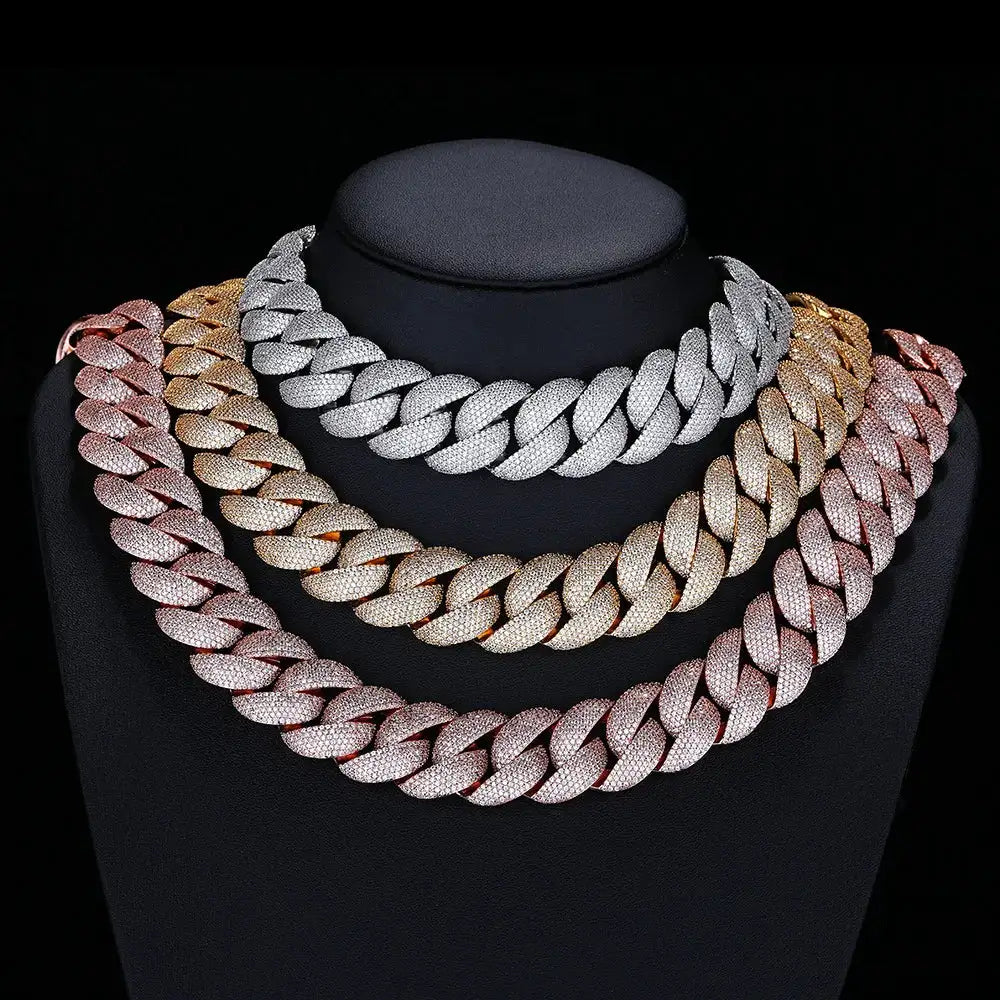 Gold Platinum Bubble Chain Necklace — product image 3
