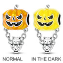 Halloween Skull Charm Bead Sterling