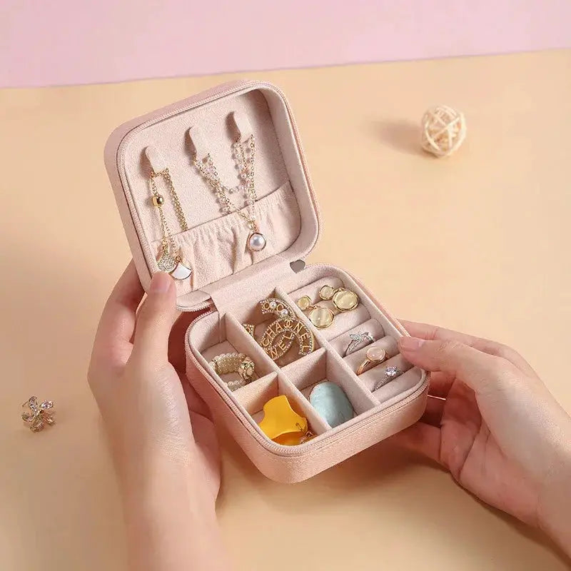 Portable Jewellery Box For Rings Necklaces And Earrings