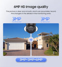 SHIWOJIA 6MP Solar Camera 4G Sim Card Outdoor 12X Zoom