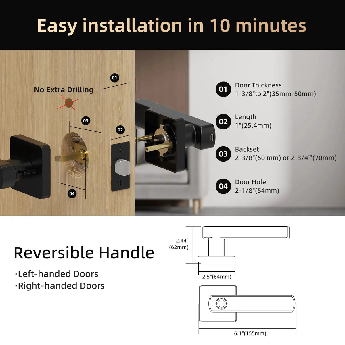 Viladepot Smart Fingerprint Easy Entry — product view 3