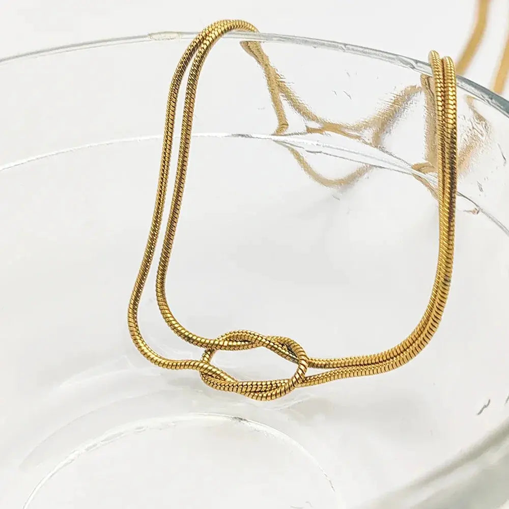 EManco Elegant Minimalist Jewelry 14k Gold Plated Necklace