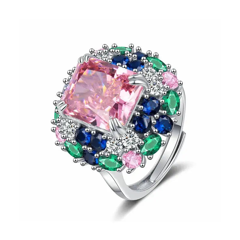 Sterling Silver Silver Adjustable Moissanite Ring — product image 2