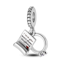 Silver Plated Charm Graduation Books
