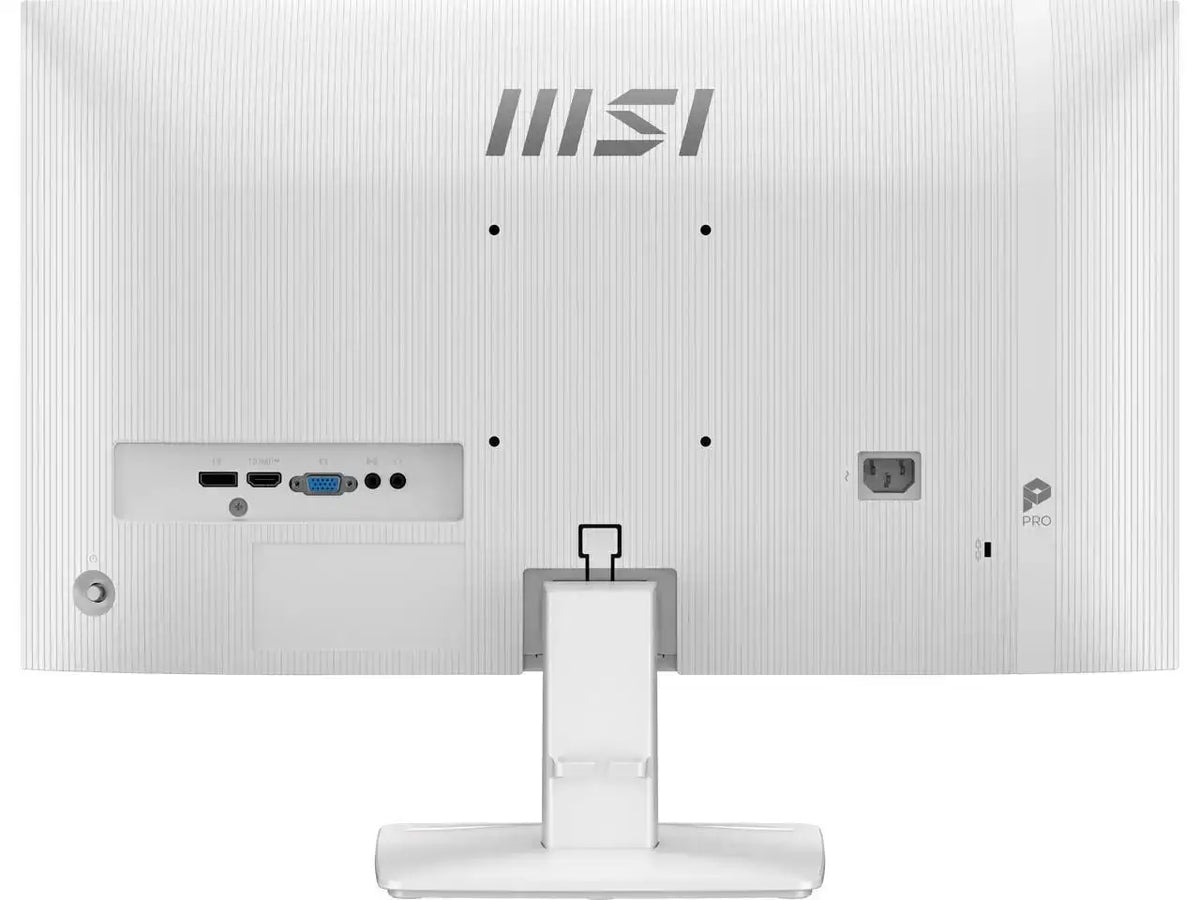 MSI 24" (24.5" viewable) Full HD 120Hz IPS with Adaptive Sync 1ms HDR Ready Built-in Speakers White Computer Monitor with phone accessory slot on stand PRO MP251W E2