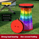 Folding Stool Outdoor Portable Chair Retractable Adjustable Bench