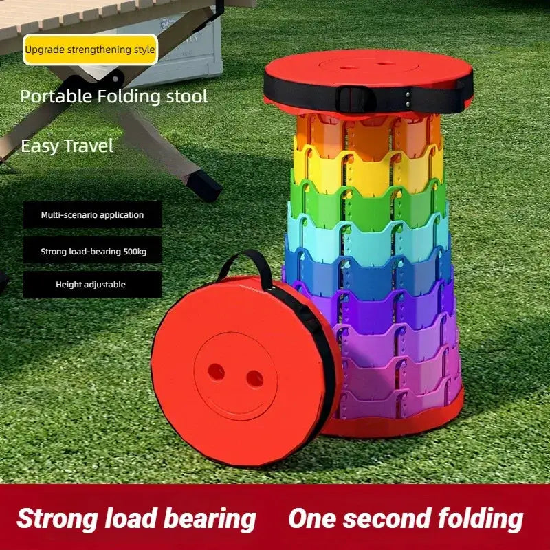 Outdoor Folding Stool Portable Chair Retractable Adjustable - OurLum.com