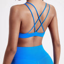 Breathable Cross Fitness Bra Nylon Spandex Top