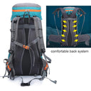 65L Camping Backpack Large Capacity Waterproof Hiking Bag