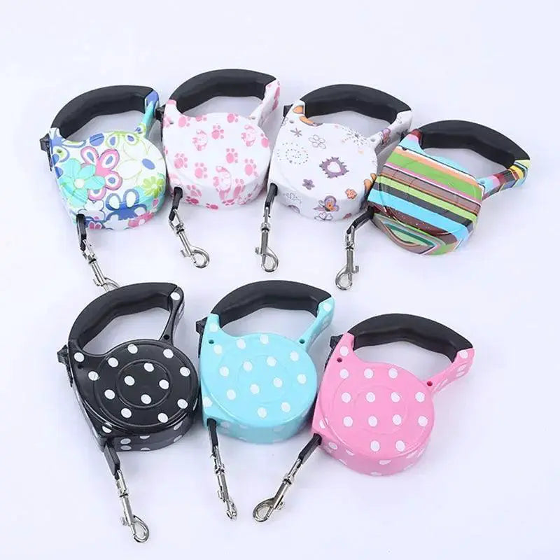 Retractable Dog Leash Fashion Printed Auto Traction Rope