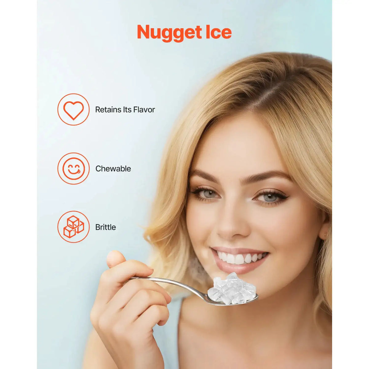 SucceBuy Nugget Ice Maker Pebble Ice Maker with Self Cleaning — product view 5