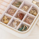 14K Gold Filled Garnet Hoop Earrings Handmade Gemstone Jewelry Boho