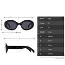 Luxury Vintage Oval Sunglasses for Women with UV Protection