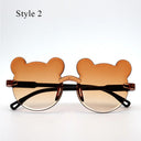 Adorable Cartoon Bear Sunglasses for Kids UV400 Protection