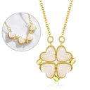 Pendant Necklace: Stainless Steel Love Magnetic Clover Women